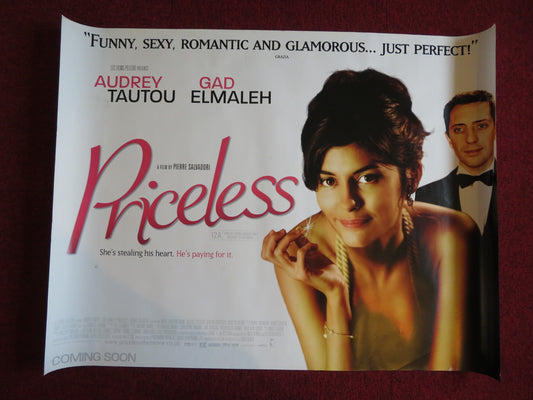 PRICELESS UK QUAD (30"x 40") ROLLED POSTER AUDREY TAUTOU GAD ELMALEH 2006