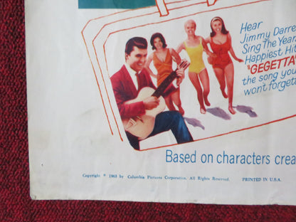 GIDGET GOES TO ROME HALF SHEET (22"x 28") POSTER JAMES DARREN JESSIE ROYCE 1963