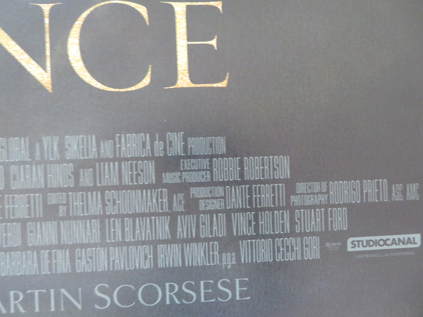 SILENCE UK QUAD (30"x 40") ROLLED POSTER SCORSESE GARFIELD DRIVER NEESON 2016