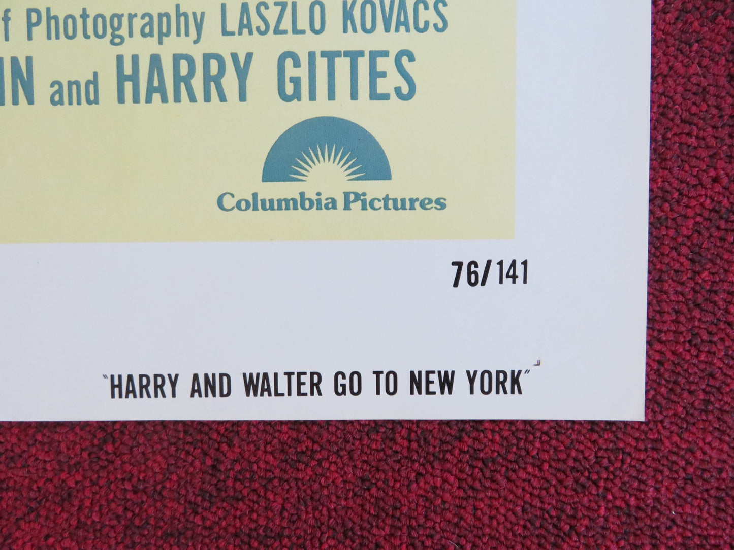 HARRY AND WALTER GO TO NEW YORK  FOLDED US ONE SHEET POSTER JAMES CAAN 1976