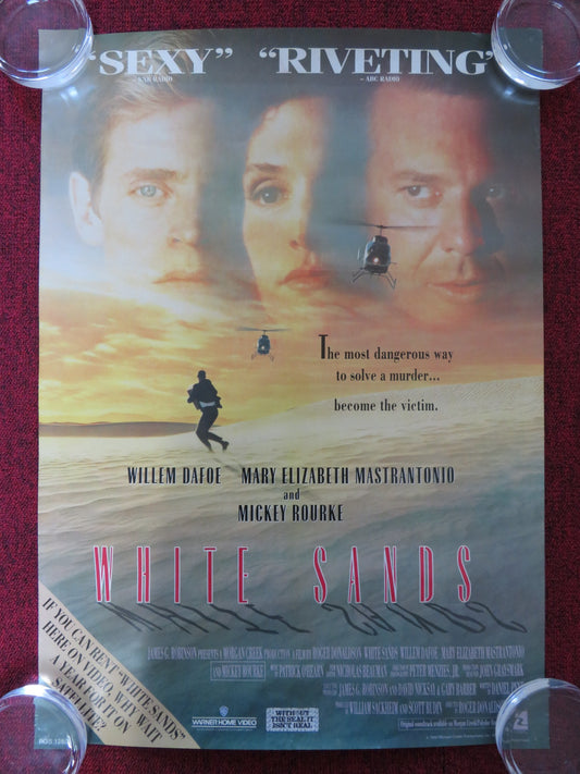 WHITE SANDS VHS VIDEO POSTER WILLEM DAFOE MICKEY ROURKE 1992