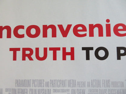 AN INCONVENIENT SEQUEL: TRUTH TO POWER UK QUAD ROLLED POSTER AL GORE 2017