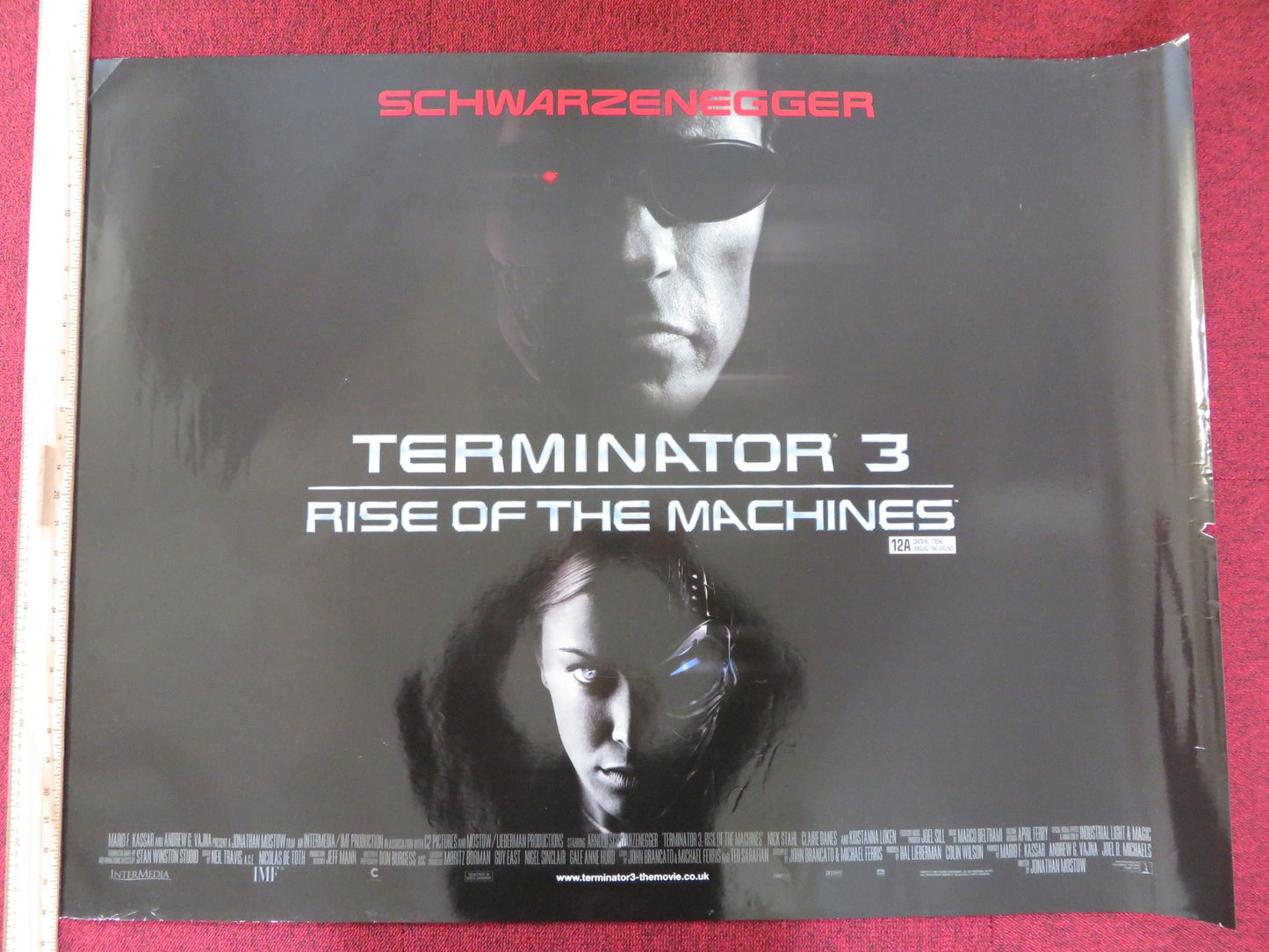 TERMINATOR 3: RISE OF THE MACHINES UK QUAD (30"x 40") ROLLED POSTER 2003