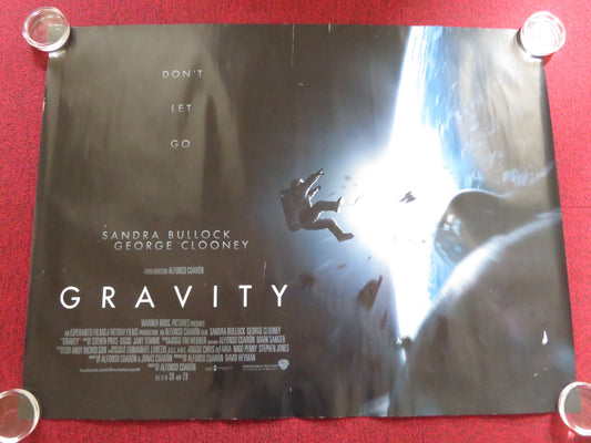 GRAVITY UK QUAD ROLLED POSTER SANDRA BULLOCK GEORGE CLOONEY 2013