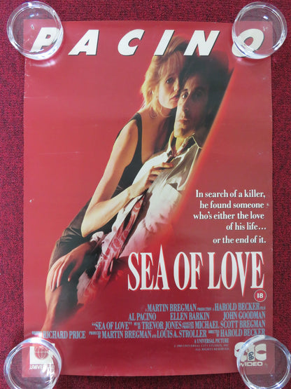 SEA OF LOVE VHS VIDEO POSTER AL PACINO 1989