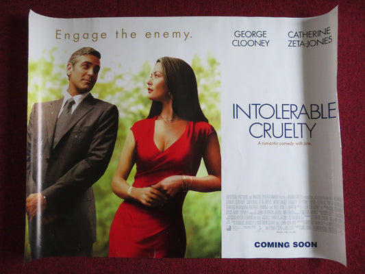 INTOLERABLE CRUELTY UK QUAD (30"x 40") ROLLED POSTER GEORGE CLOONEY 2003