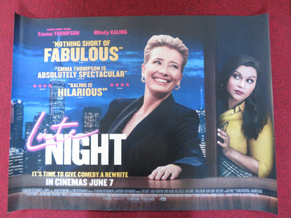 LATE NIGHT UK QUAD (30"x 40") ROLLED POSTER EMMA THOMPSON MINDY KALING 2019