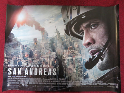 SAN ANDREAS UK QUAD (30"x 40") ROLLED POSTER DWAYNE JOHNSON CARLA GUGINO 2015