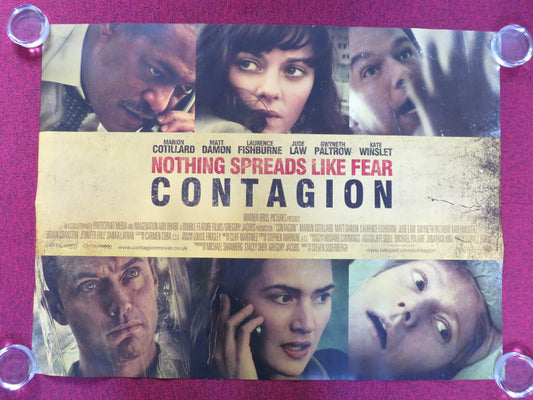 CONTAGION UK QUAD (30"x 40") ROLLED POSTER GWYNETH PALTROW MATT DAMON 2011