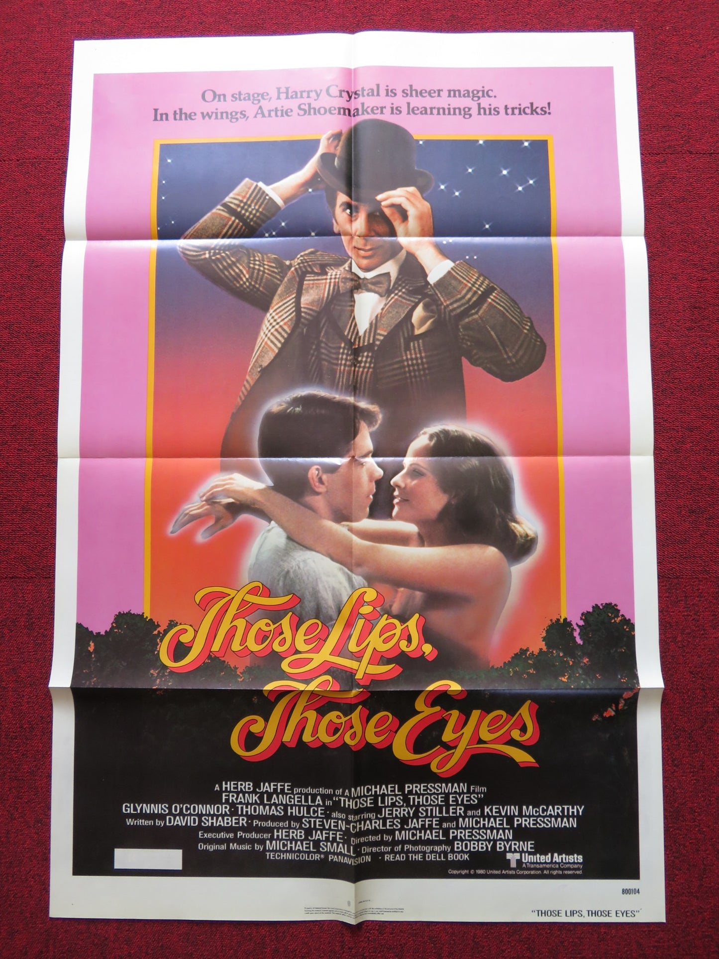 THOSE LIPS, THOSE EYES FOLDED US ONE SHEET POSTER FRANK LANGELLA G. O'CONNOR '80