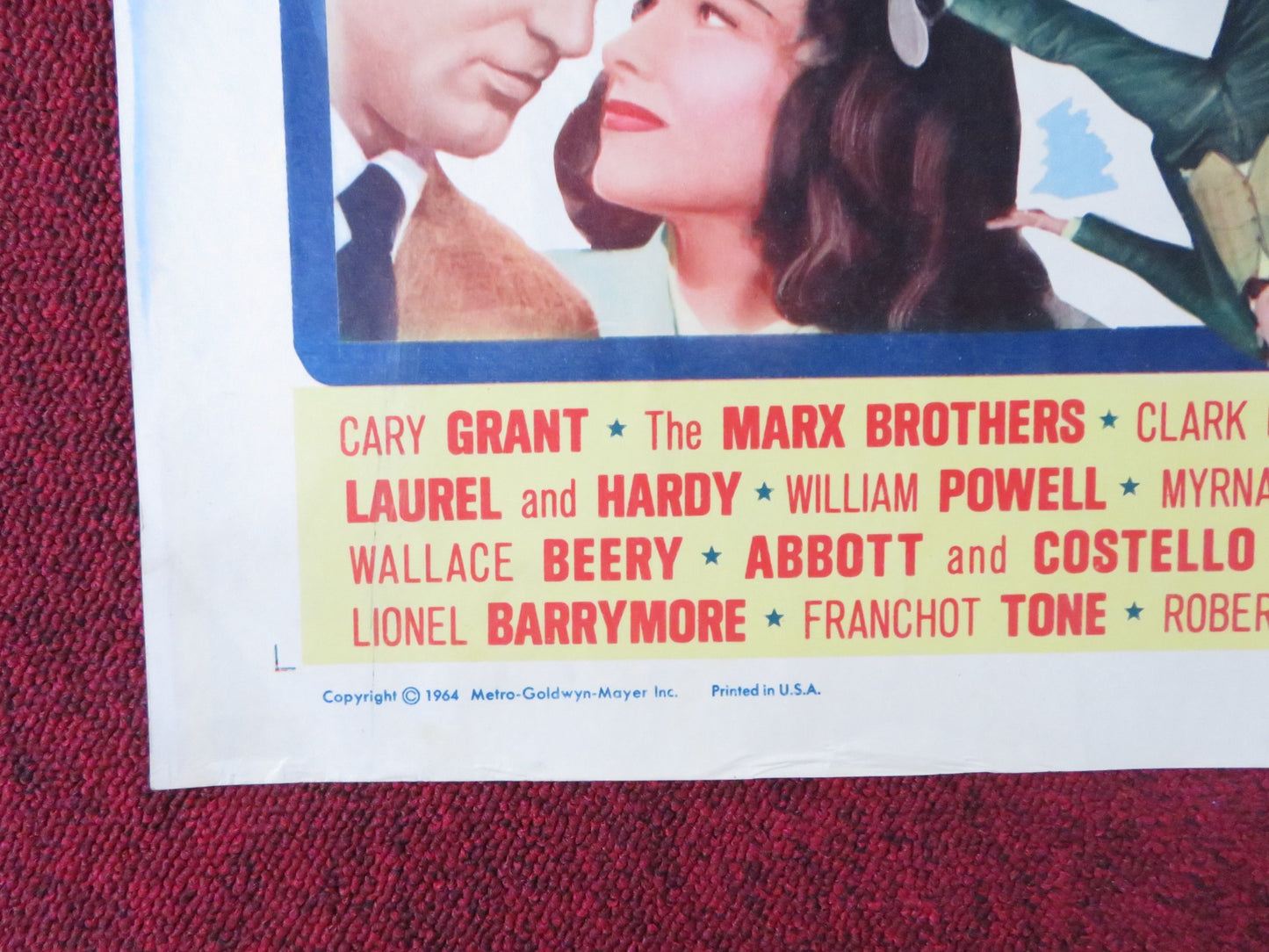 THE BIG PARADE OF COMEDY HALF SHEET (22"x 28") POSTER C. GRANT CLARK GABLE 1964