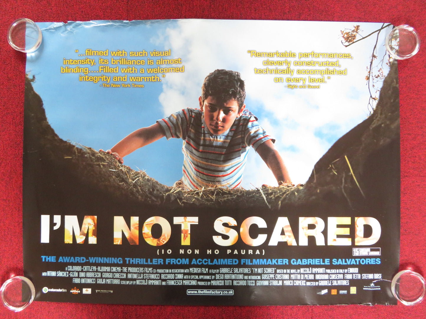 I'M NOT SCARED UK QUAD (30"x 40") ROLLED POSTER AITANA SANCHEZ GI-JON DINO 2003