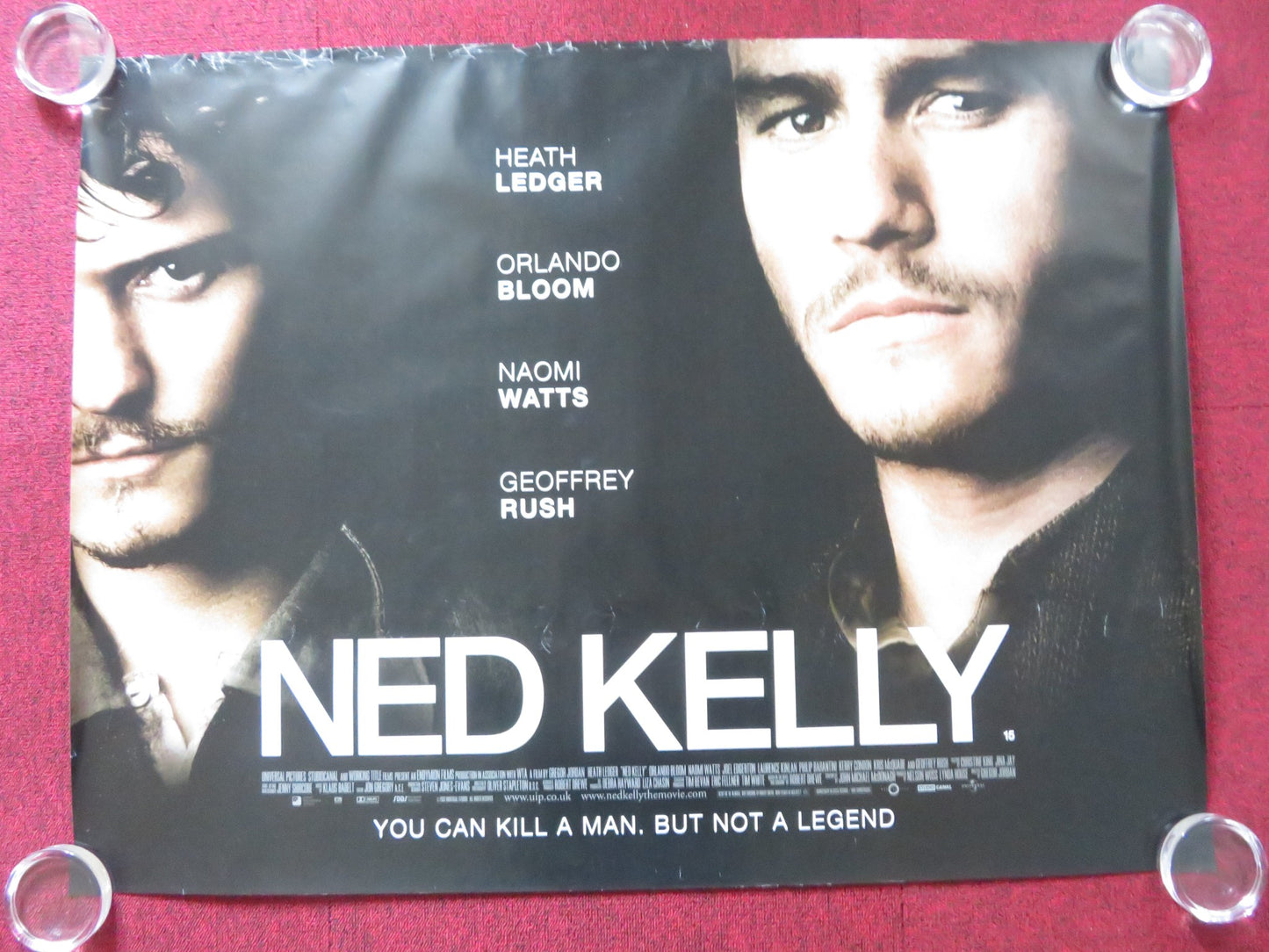 NED KELLY UK QUAD (30"x 40") ROLLED POSTER HEATH LEDGER ORLANDO BLOOM 2003