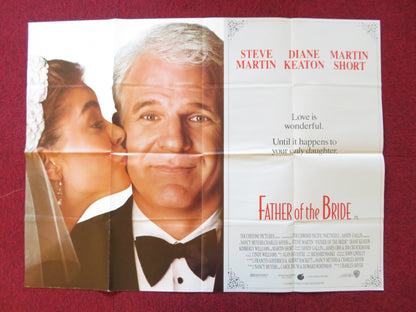 FATHER OF THE BRIDE UK QUAD POSTER FOLDED STEVE MARTIN DIANE KEATON 1991