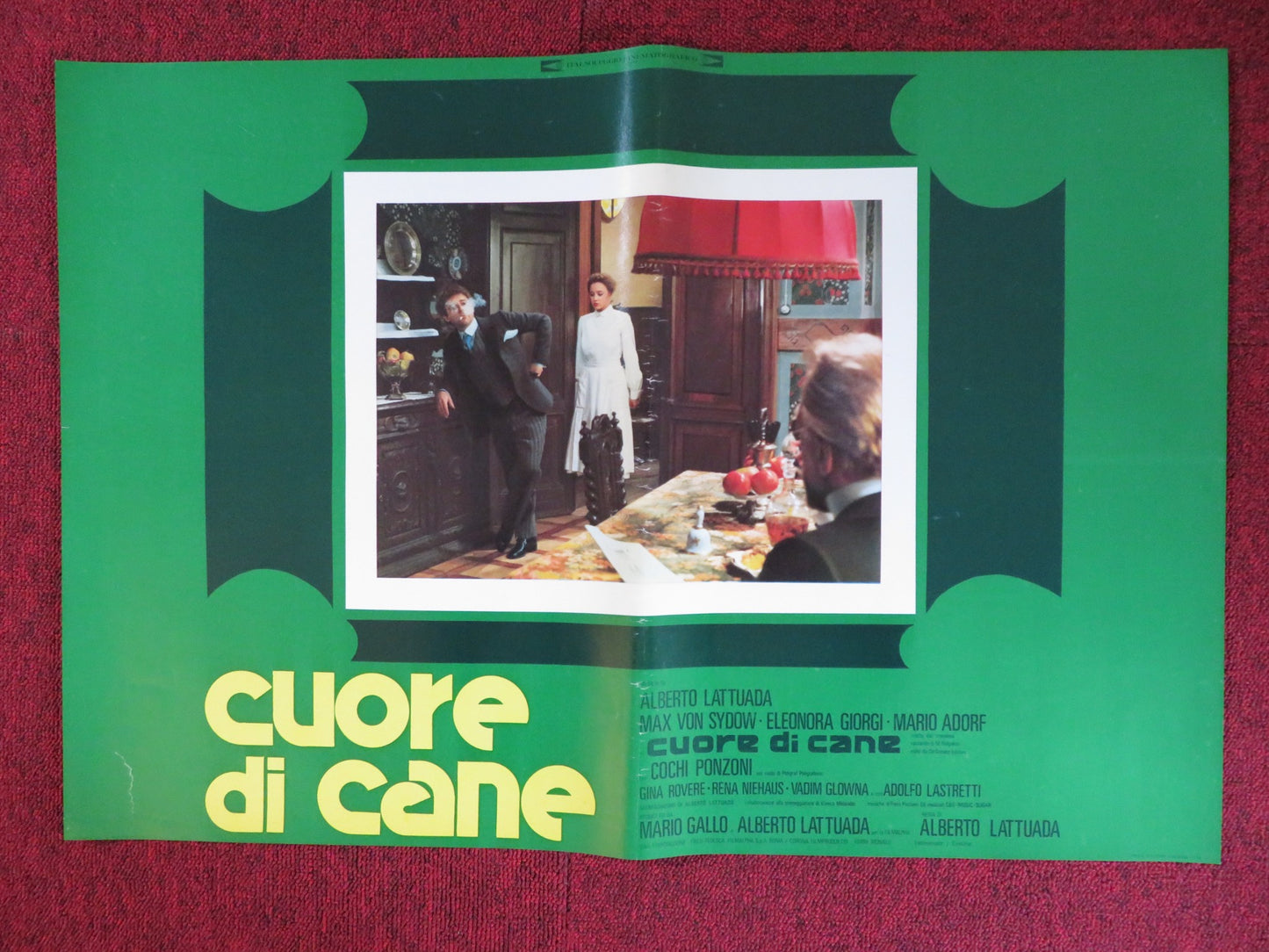 CUORE DI CANE - C ITALIAN FOTOBUSTA POSTER MAX VON SYDOW ELEONORA GIORGI 1976