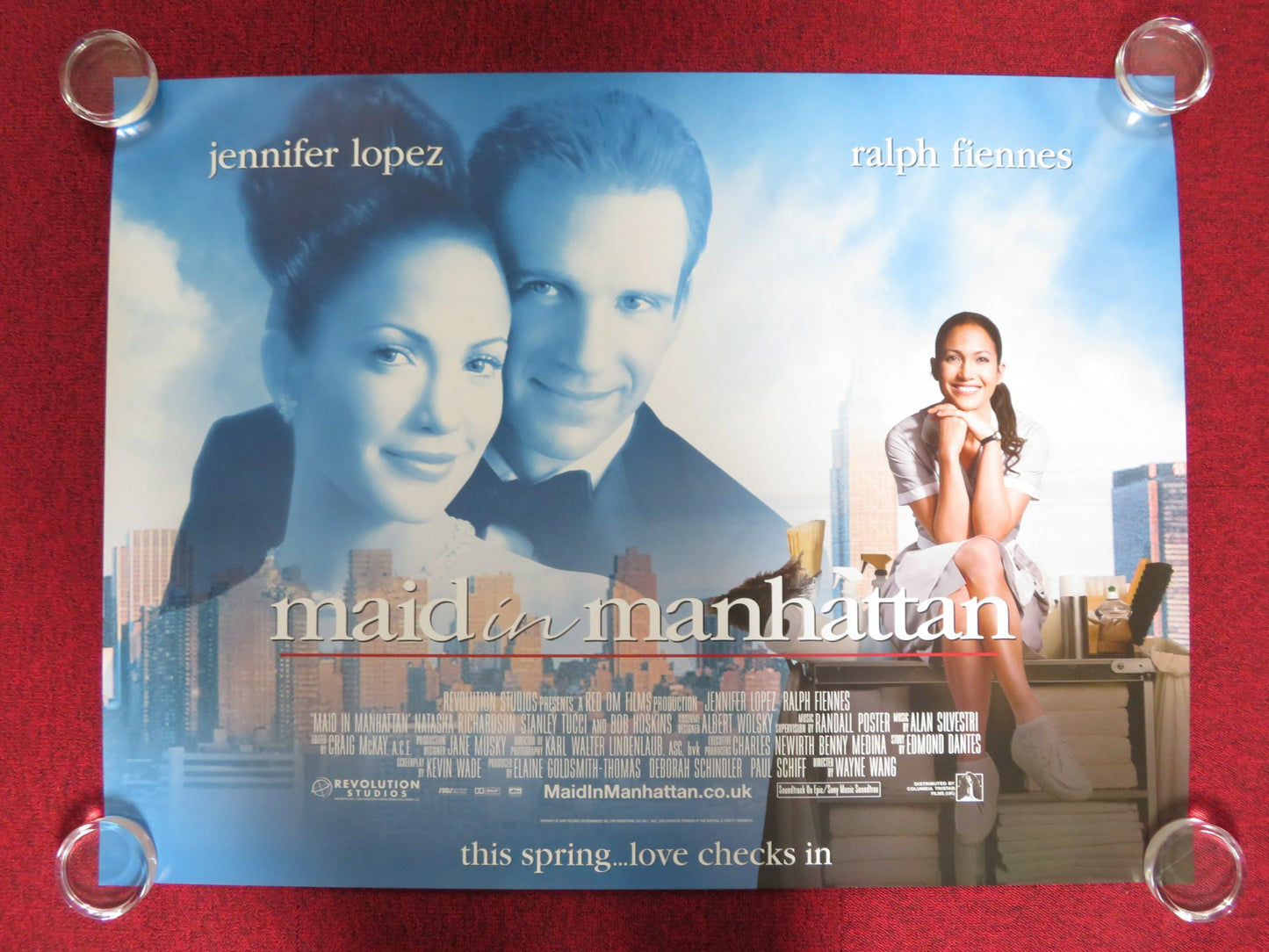 MAID IN MANHATTAN UK QUAD (30"x 40") ROLLED POSTER JENNIFER LOPEZ RALPH FIENNES