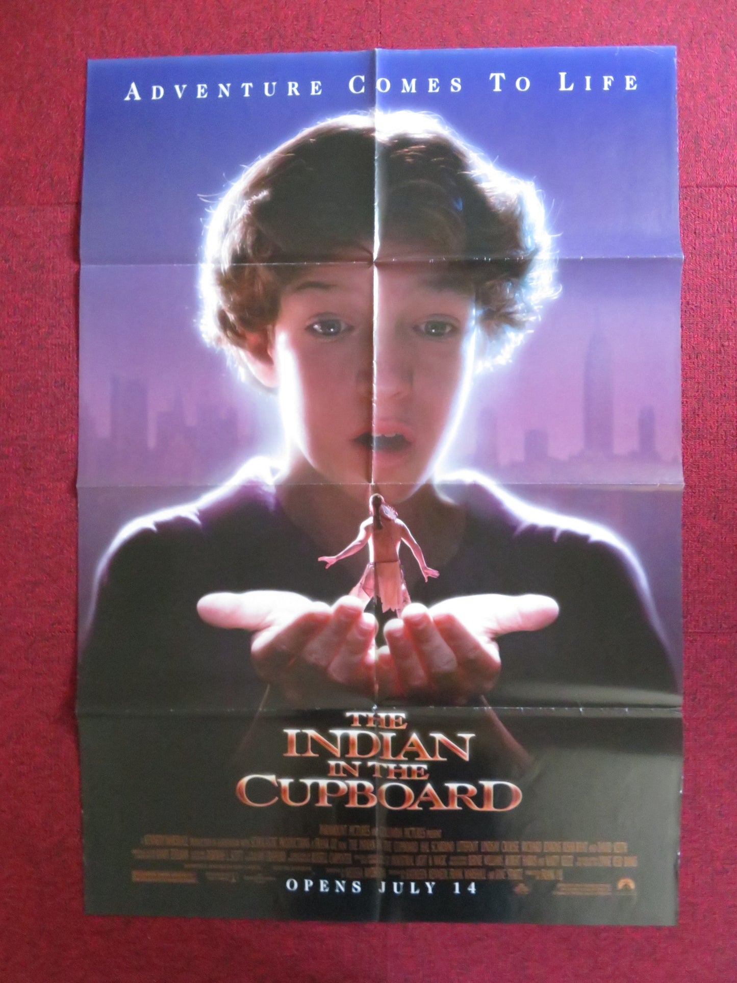 THE INDIAN IN THE CUPBOARD FOLDED US ONE SHEET POSTER HAL SCARDINO LITEFOOT 1995