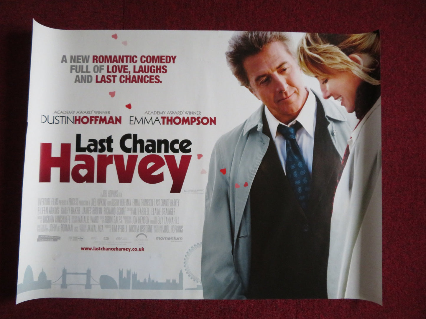 LAST CHANCE HARVEY UK QUAD (30"x 40") ROLLED POSTER DUSTIN HOFFMAN 2009