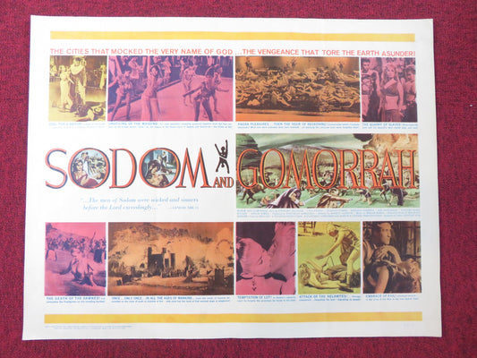 SODOM AND GOMORRAH HALF SHEET (22"x 28") POSTER STEWART GRANGER PIER ANGELI 1962