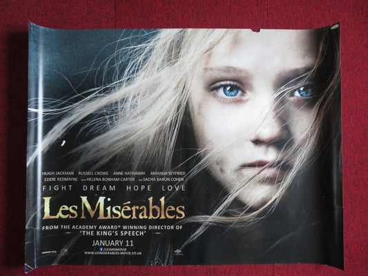 LES MISERABLES UK QUAD (30"x 40") ROLLED POSTER HUGH JACKMAN RUSSELL CROWE 2012