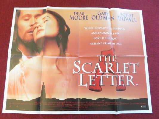 THE SCARLET LETTER UK QUAD POSTER FOLDED DEMI MOORE GARY OLDMAN 1995