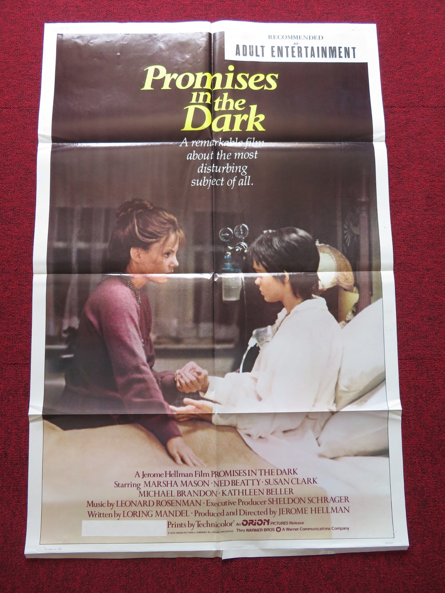 PROMISES IN THE DARK FOLDED US ONE SHEET POSTER MARSHA MASON NED BEATTY 1979