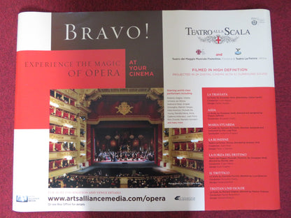 BRAVO! EXPERIENCE THE MAGIC OF OPERA ... UK QUAD (30"x 40") ROLLED POSTER 2008