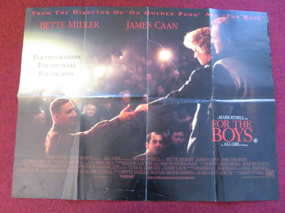 FOR THE BOYS UK QUAD POSTER FOLDED BETTE MIDLER JAMES CAAN 1991