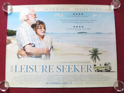 THE LEISURE SEEKER UK QUAD (30"x 40") ROLLED POSTER HELEN MIRREN SUTHERLAND 2017