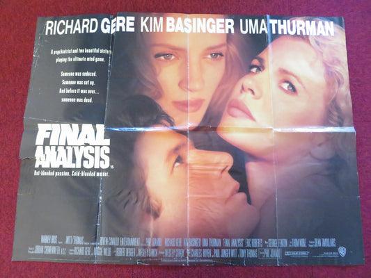 FINAL ANALYSIS UK QUAD POSTER FOLDED RICHARD GERE KIM BASINGER 1992