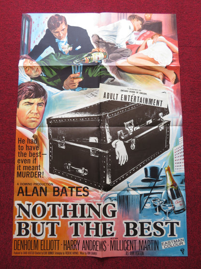 NOTHING BUT THE BEST FOLDED US ONE SHEET POSTER ALAN BATES DENHOLM ELLIOTT 1964