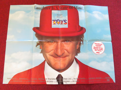 TOYS UK QUAD POSTER FOLDED RICHARD ROBIN WILLIAMS MICHAEL GAMBON 1992