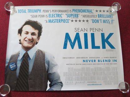 MILK UK QUAD ROLLED POSTER SEAN PENN JOSH BROLIN 2008