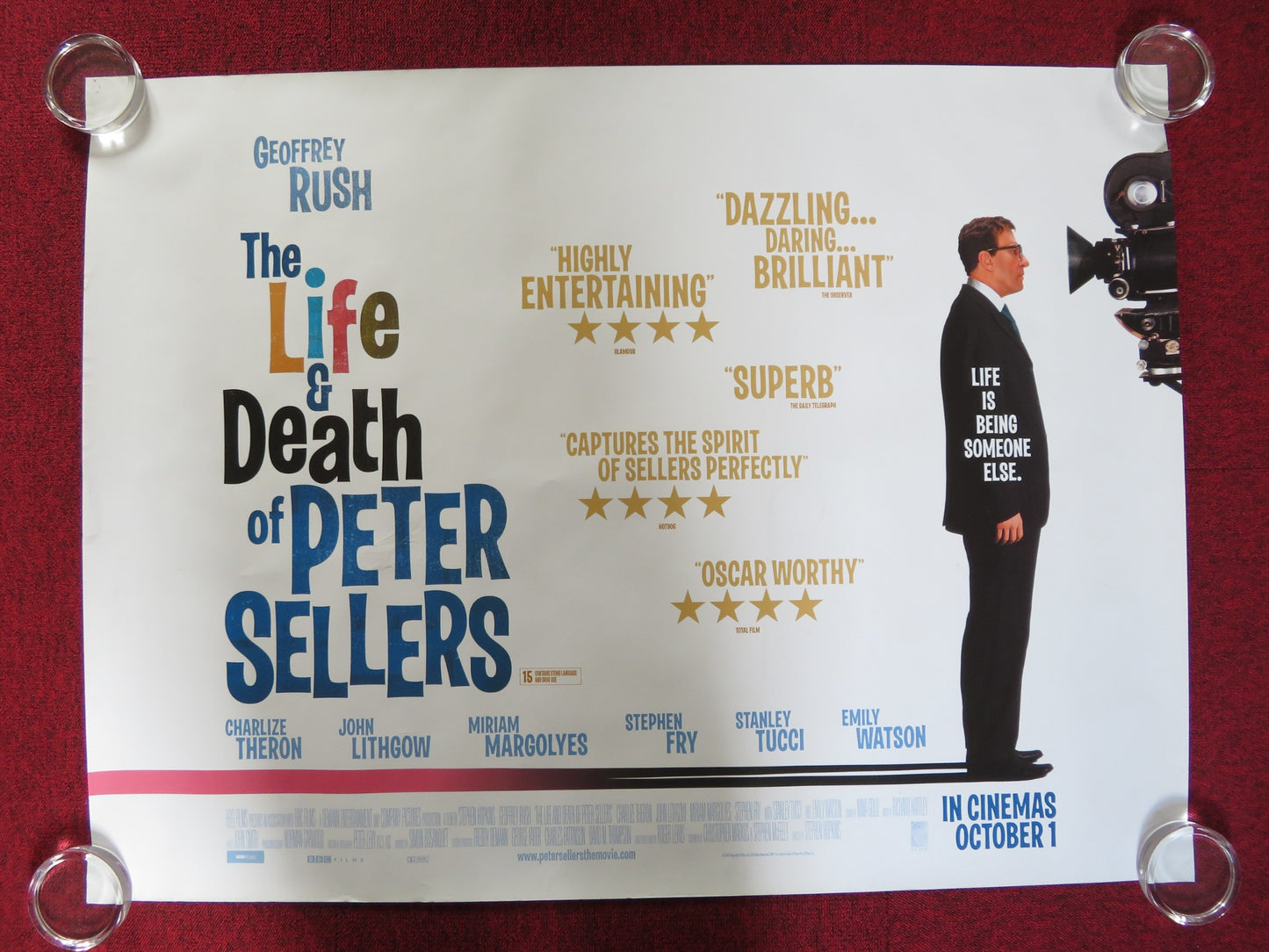 THE LIFE AND DEATH OF PETER SELLERS UK QUAD (30"x 40") ROLLED POSTER 2004