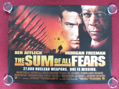 SUM OF ALL FEARS UK QUAD (30"x 40") ROLLED POSTER MORGAN FREEMAN B. AFFLECK 2002