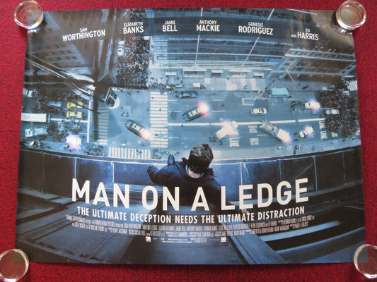 MAN ON A LEDGE QUAD (30"x 40") ROLLED POSTER SAM WORTHINGTON E. BANKS 2012