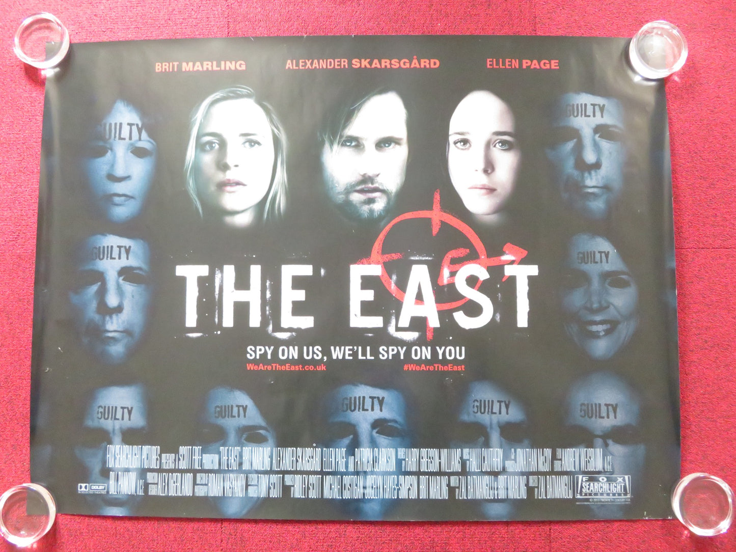 THE EAST UK QUAD (30"x 40") ROLLED POSTER BRIT MARLING ALEXANDER SKARSGARD 2013