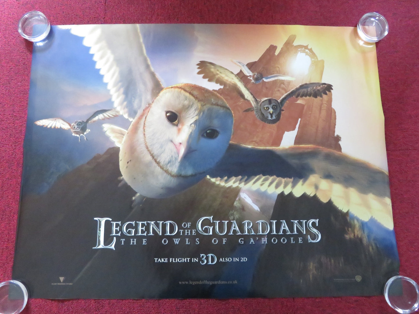 LEGEND OF THE GUARDIANS: THE OWLS OF GA'HOOLE UK QUAD ROLLED POSTER BARCLAY 2010