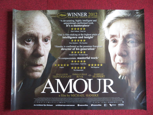 AMOUR UK QUAD (30"x 40") ROLLED POSTER JEAN-LOUIS TRINTIGNANT 2012