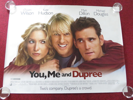 YOU, ME AND DUPREE UK QUAD ROLLED POSTER OWEN WILSON KATE HUDSON 2006