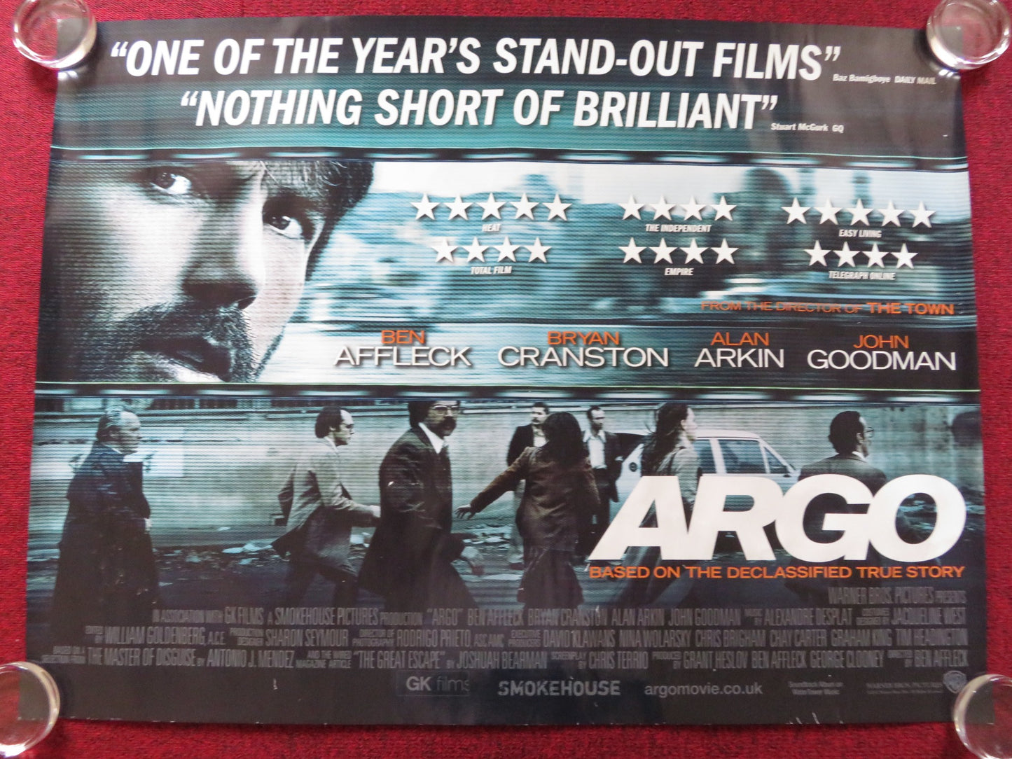 ARGO QUAD (30"x 40") ROLLED POSTER BEN AFFLECK BRYAN CRANSTON 2012