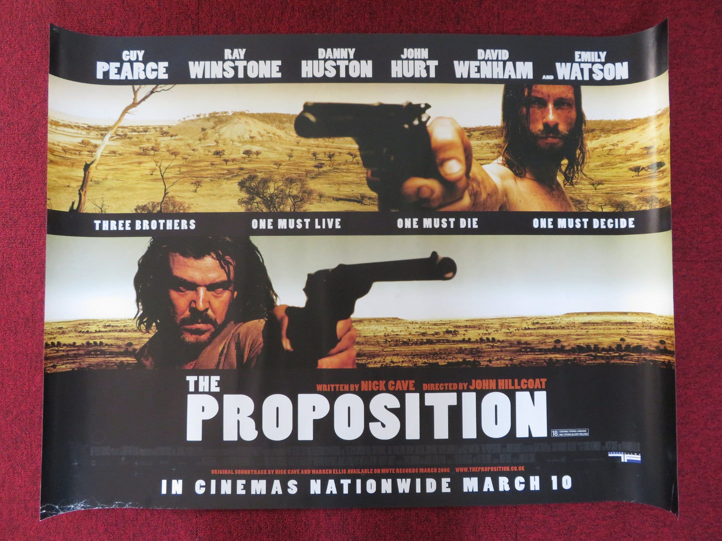 THE PROPOSITION QUAD (30"x 40") ROLLED POSTER GUY PEARCE RAY WINSTONE 2005