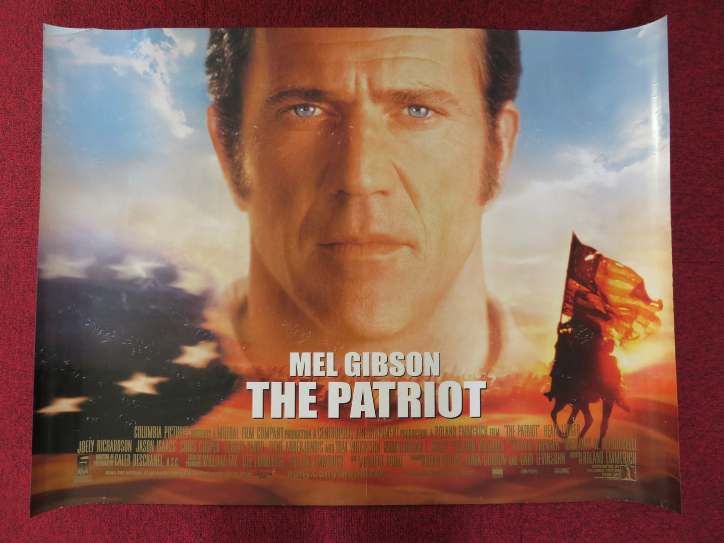 THE PATRIOT QUAD (30"x 40") ROLLED POSTER MEL GIBSON HEATH LEDGER 2000