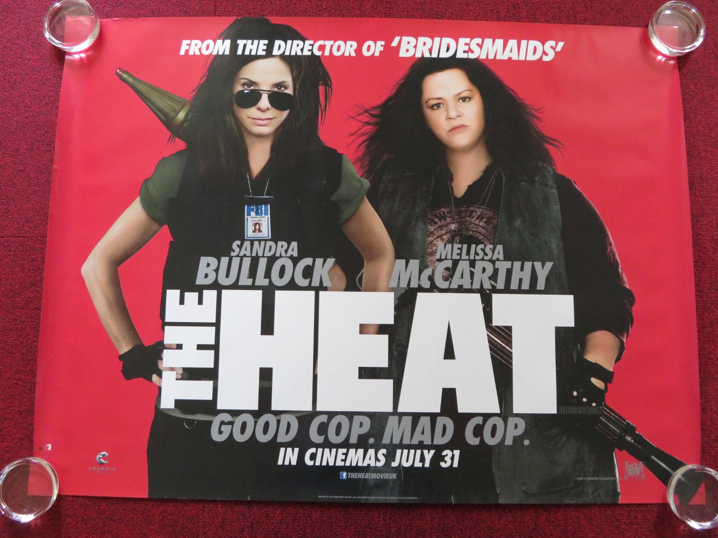 THE HEAT QUAD (30"x 40") ROLLED POSTER SANDRA BULLOCK MELISSA MCCARTHY 2013