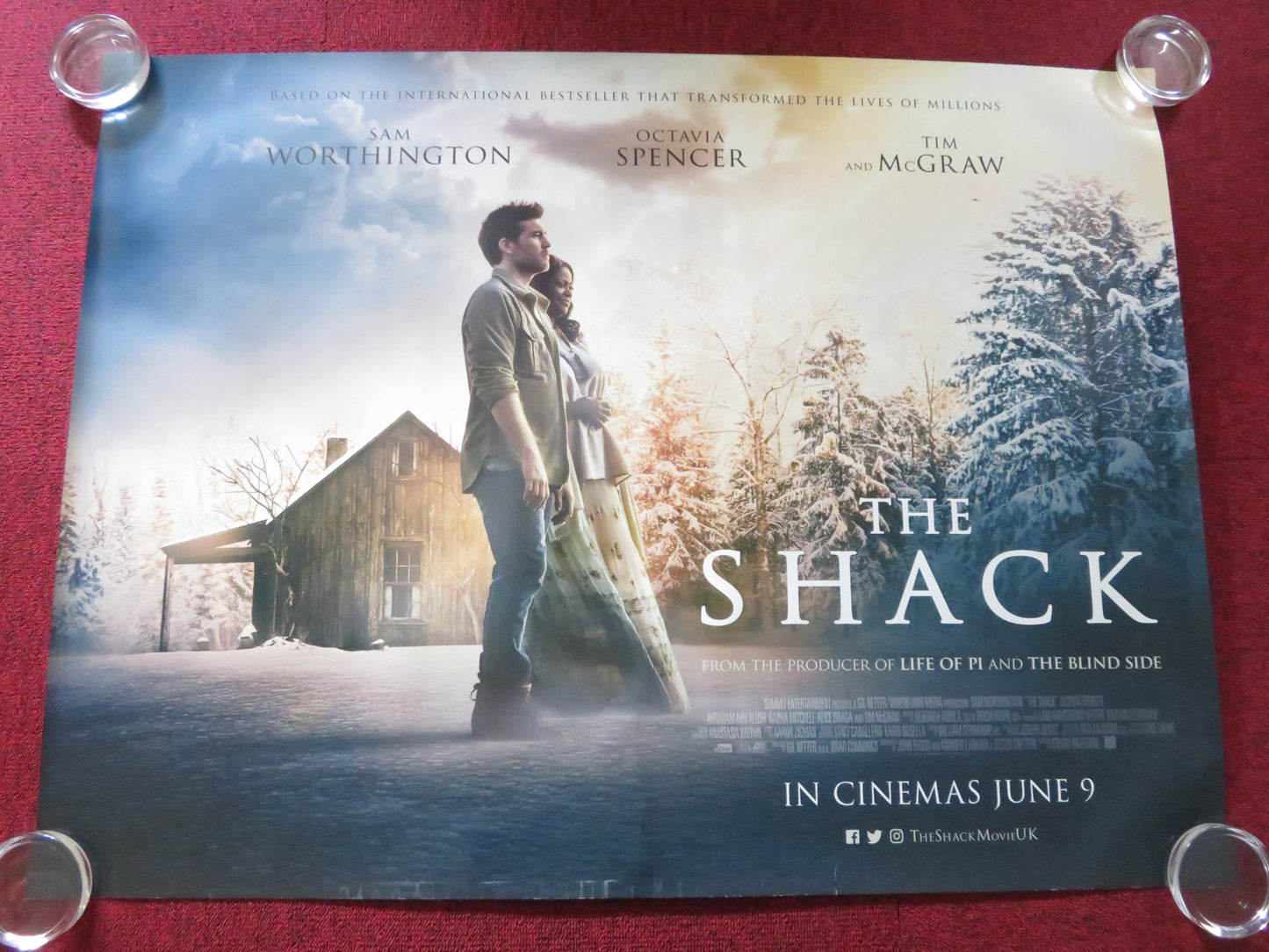 THE SHACK UK QUAD ROLLED POSTER SAM WORTHINGTON OCTAVIA SPENCER 2017