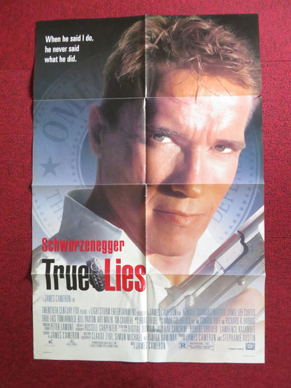 TRUE LIES - VERSION B FOLDED US ONE SHEET POSTER ARNOLD SCHWARZENEGGER 1994