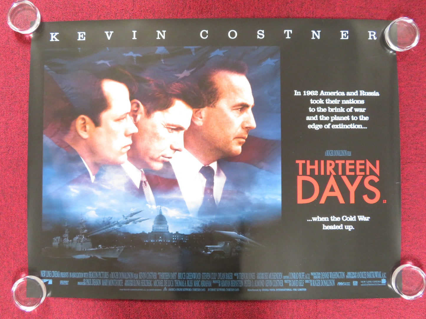 THIRTEEN DAYS UK QUAD (30"x 40") ROLLED POSTER KEVIN COSTNER SHAWN DRISCOLL 2000