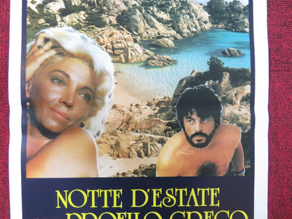 SUMMER NIGHT WITH GREEK PROFILE, ALMOND EYES... ITALIAN LOCANDINA POSTER 1986