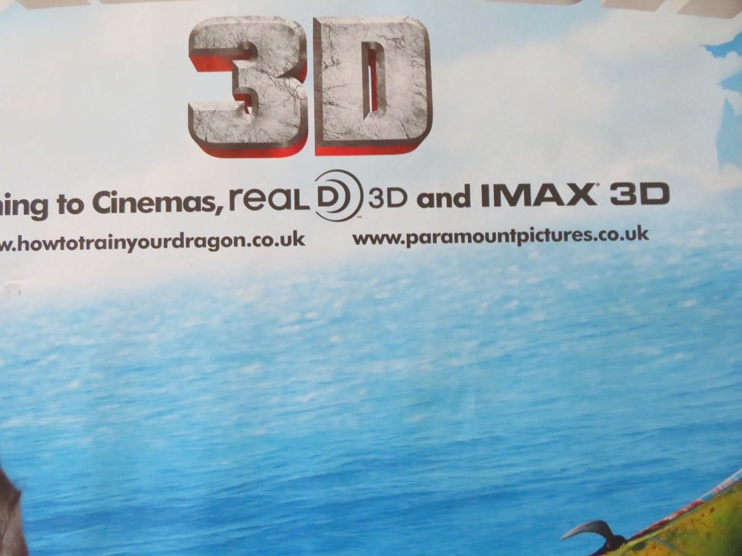 HOW TO TRAIN YOUR DRAGON UK QUAD ROLLED POSTER JAY BARUCHEL GERARD BUTLER 2010