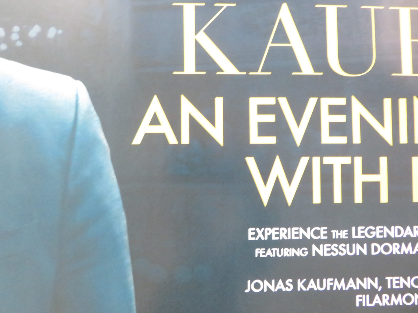 JONAS KAUFMANN: AN EVENING WITH PUCCINI UK QUAD (30"x 40") ROLLED POSTER 2015